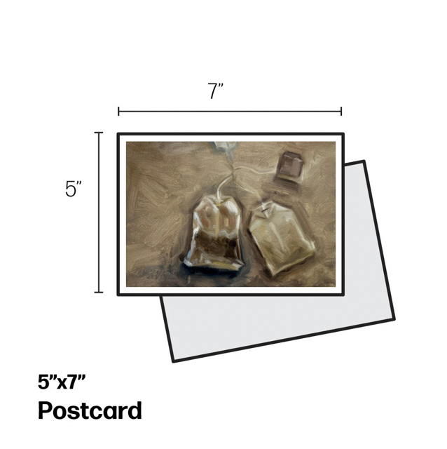 5”x7” postcard "Steeped Love"