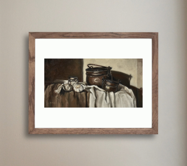 Sunlight with Copper Pots - Print